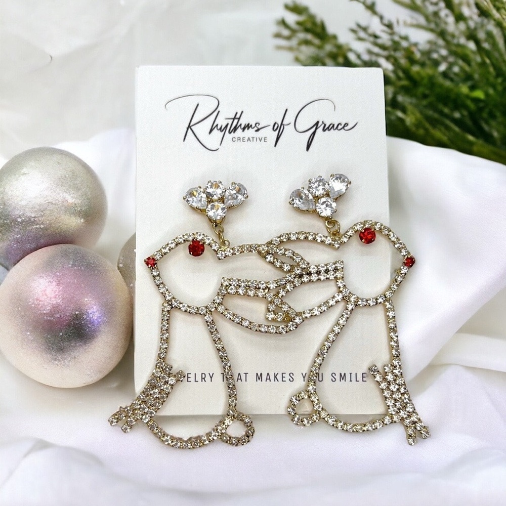 Hoppy Easter Sparkle: NWTDazzling Rhinestone Bunny Dangle Earrings!
